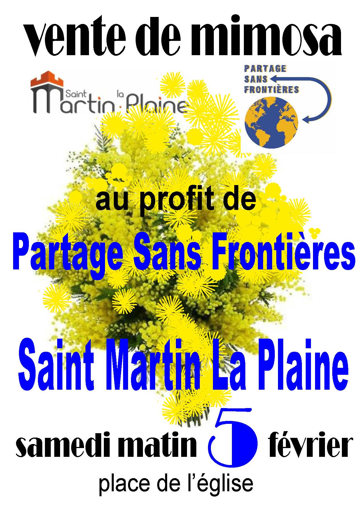 Vnte de mimosa à Saint-Martin-la-Plaine en 2022