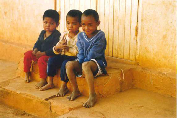 Photo d'enfants à Madagascar