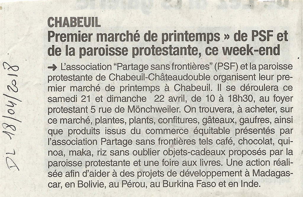 article de presse de la semaine amérique latine de Bourg les Valence 2012