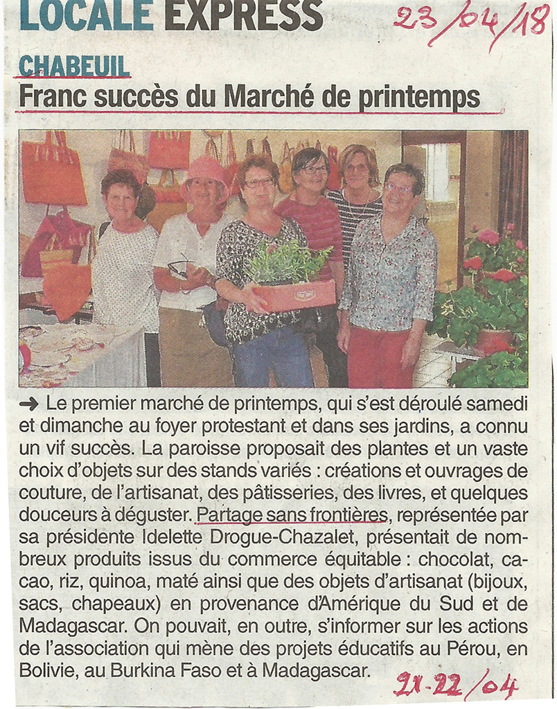 article de presse de la semaine amérique latine de Bourg les Valence 2012