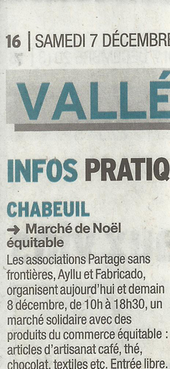 article de presse de la semaine amérique latine de Bourg les Valence 2012