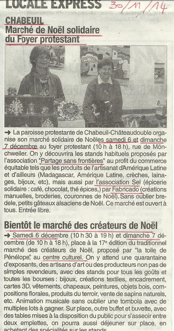 article de presse de la semaine amérique latine de Bourg les Valence 2012