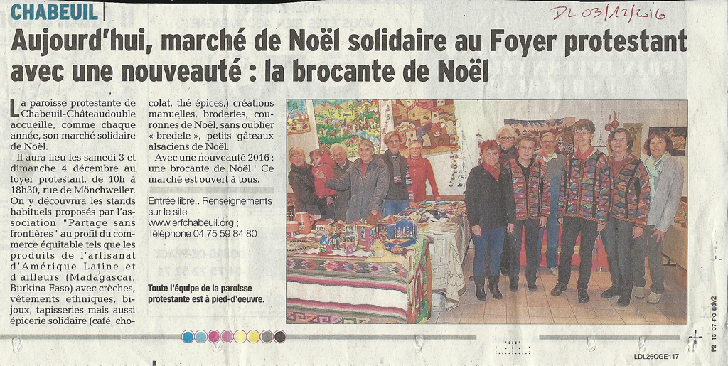 article de presse de la semaine amérique latine de Bourg les Valence 2012