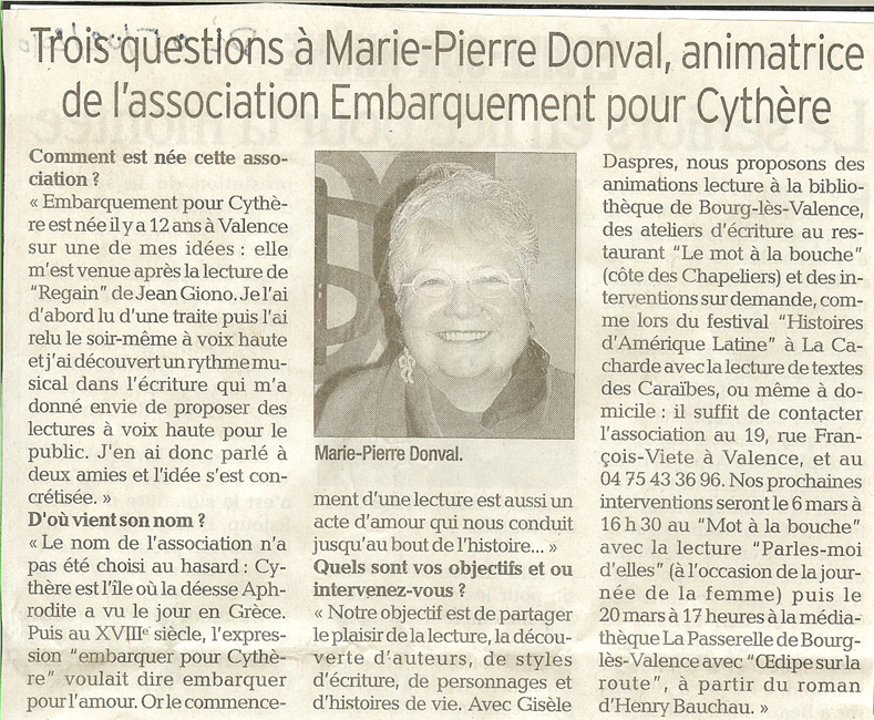 8 eme édition semaine "Histoires d'Amérique latine" de Saint-Péray en ardèche avec l'association Ayllu et Partage sans Frontières - la presse - article 08