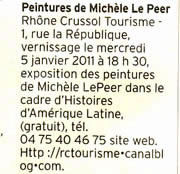 10 eme édition semaine "Histoires d'Amérique latine" de Saint-Péray en ardèche avec l'association Ayllu et Partage sans Frontières - la presse - article 08