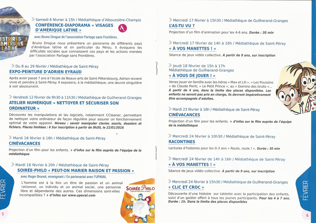 15 eme édition semaine "Histoires d'Amérique latine" de Saint-Péray en ardèche avec l'association Ayllu et Partage sans Frontières - la presse - article du Dauphiné libéré