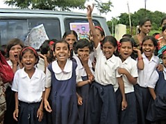 les enfants en Inde bénéficiares du projet